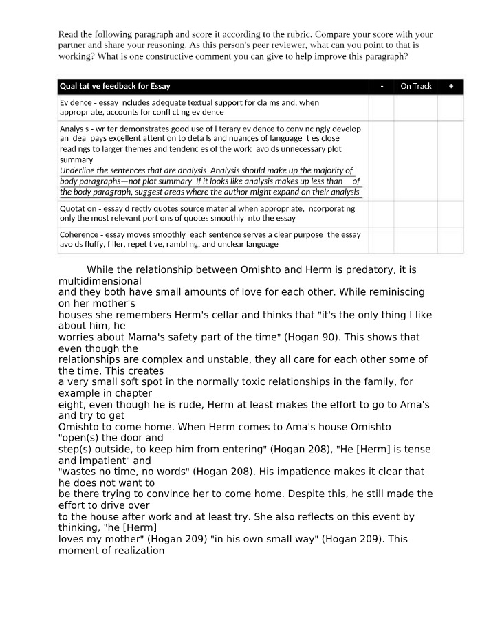 Essay 3 - Qualitative Feedback and Effective Analysis
