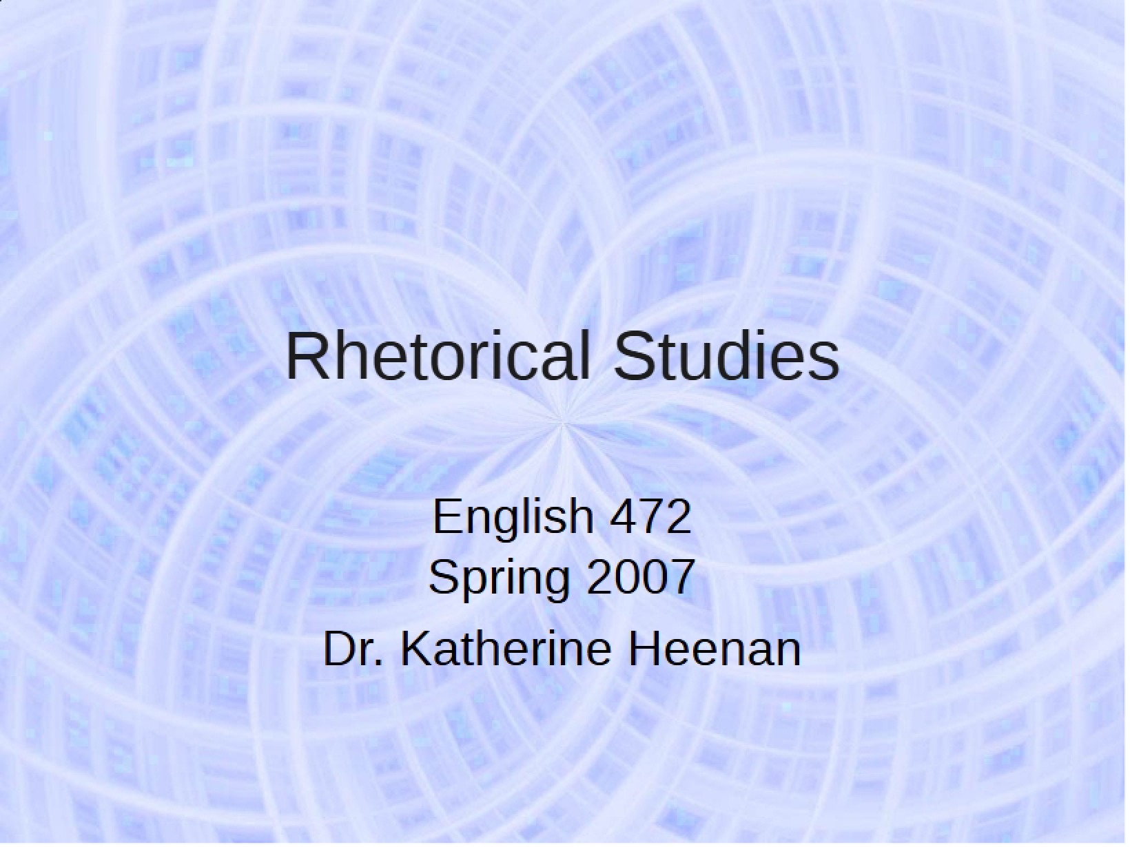 Overview of Rhetorical Studies