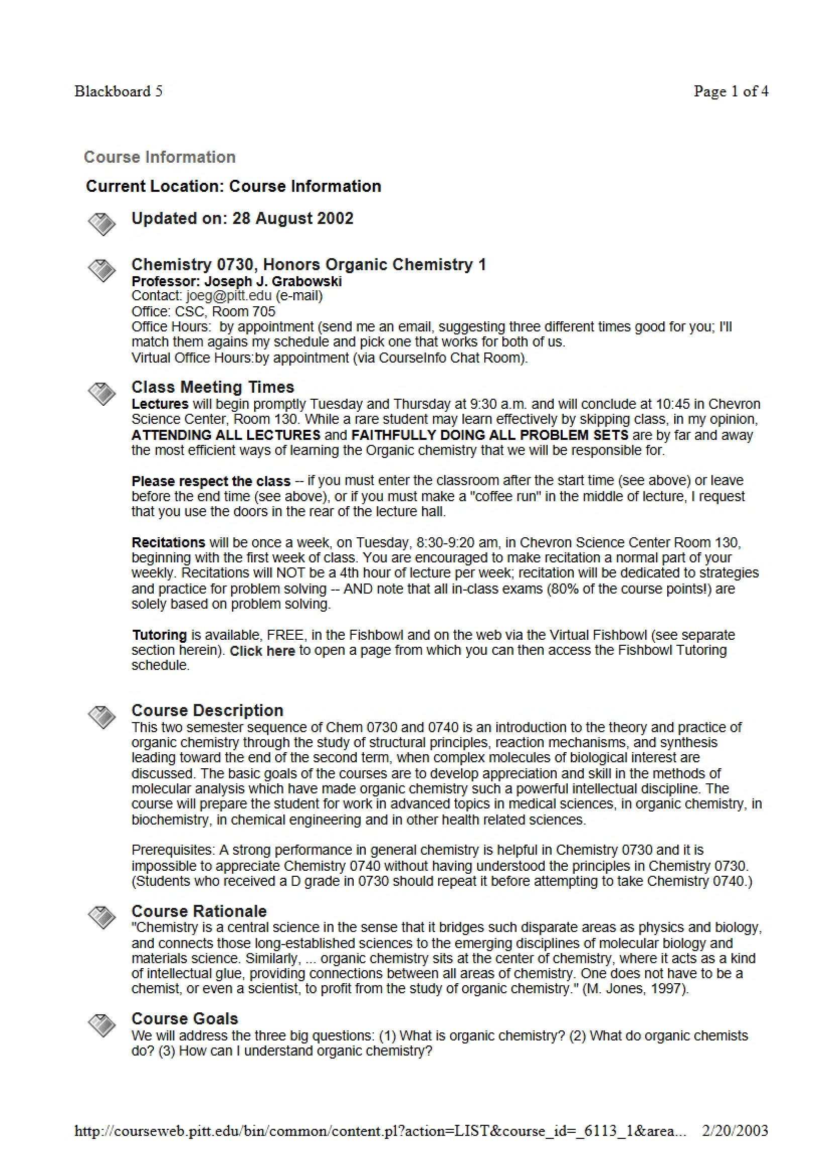 Course Info