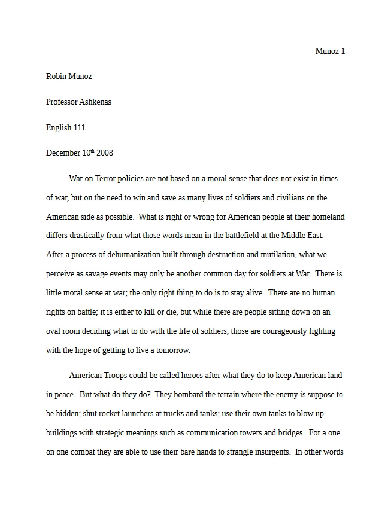 English III Research Article