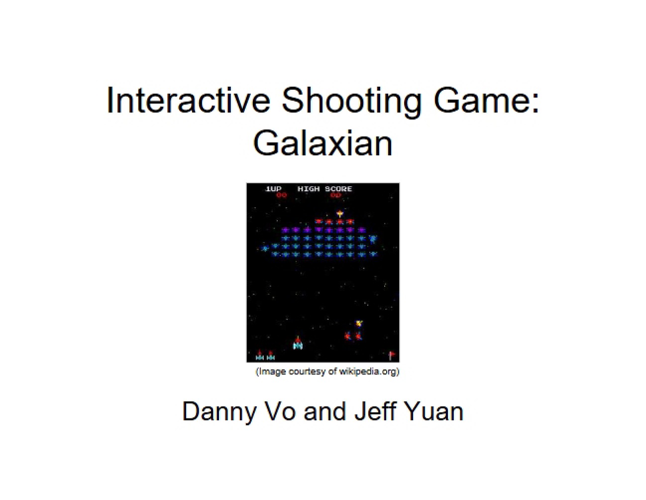Galaxian: Interactive Shooting Game