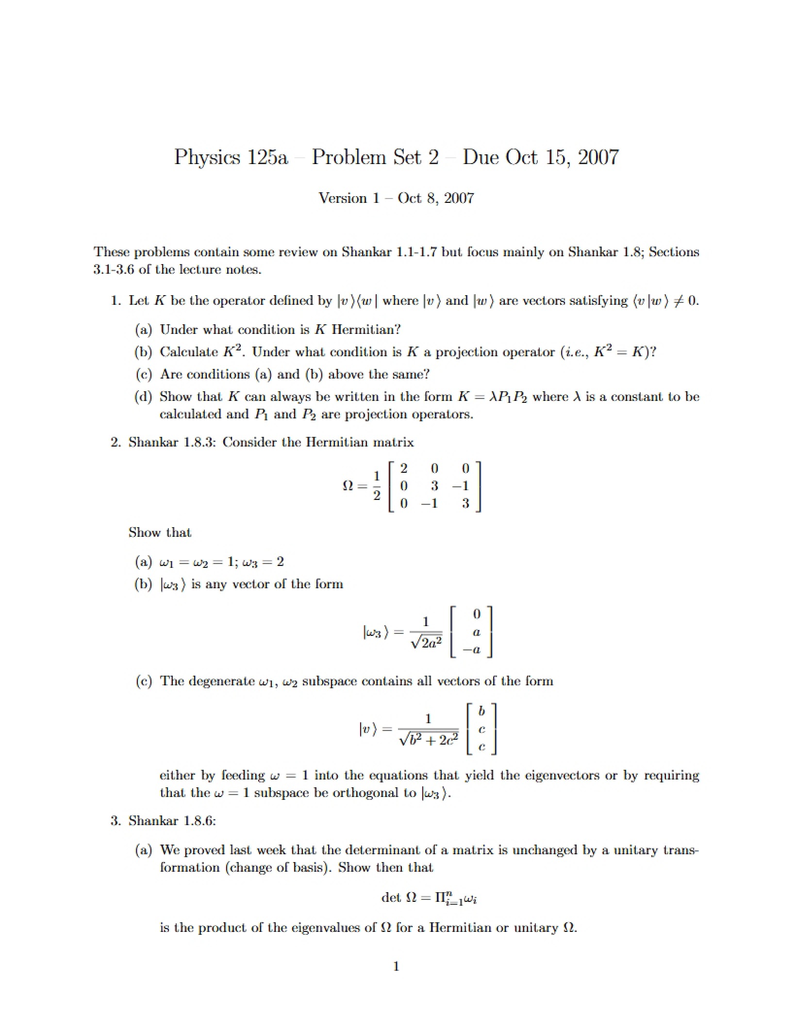 Set 2 Quantum Problems