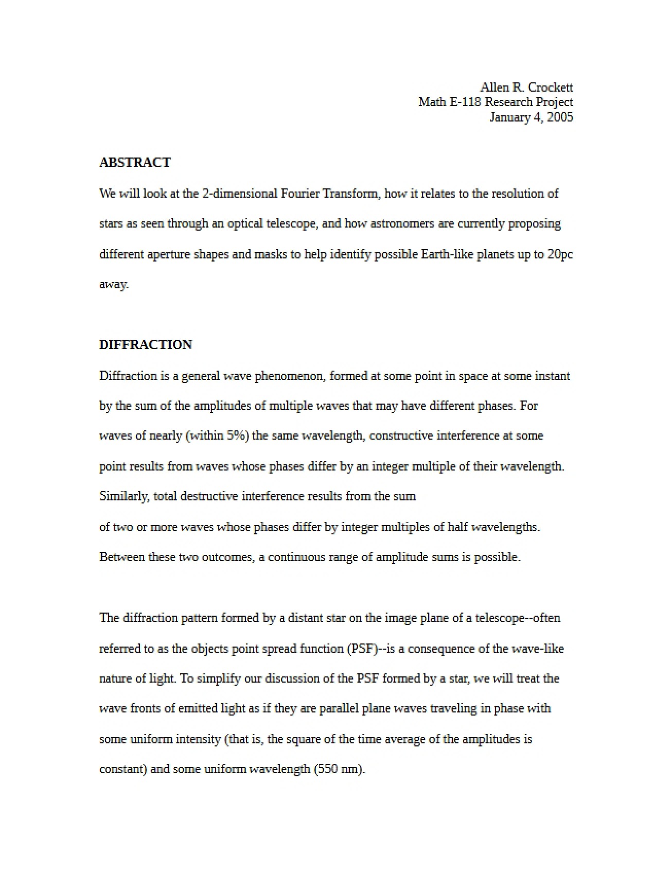Dynamical Systems Research Project