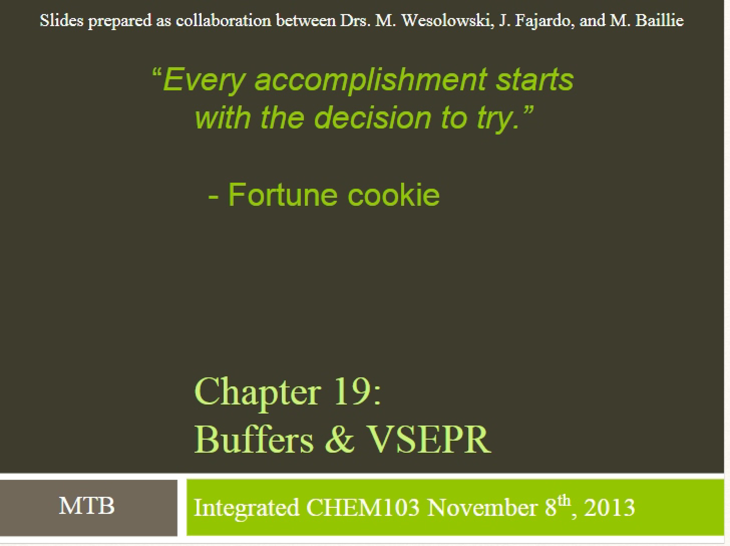 Buffer and VSEPR (10-3) - Student Version