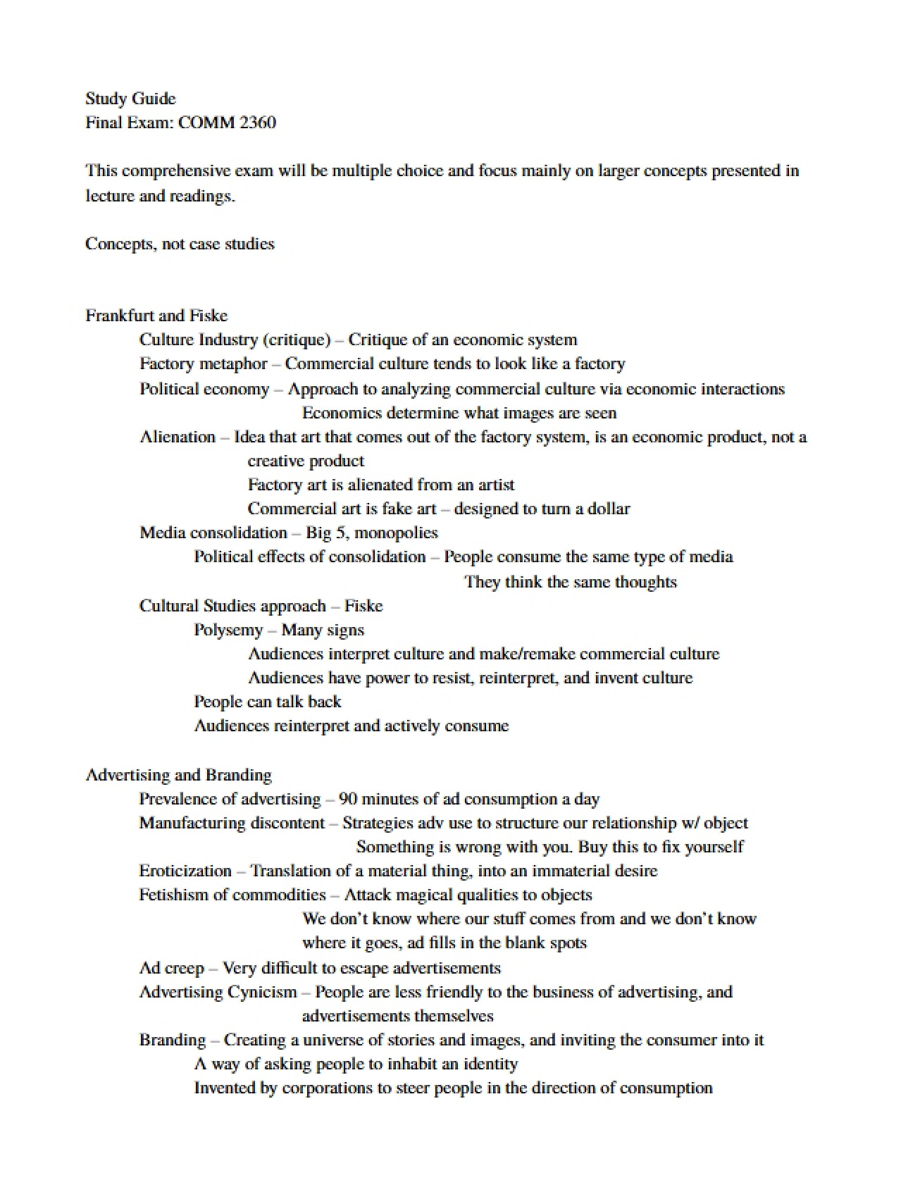 Study Guide