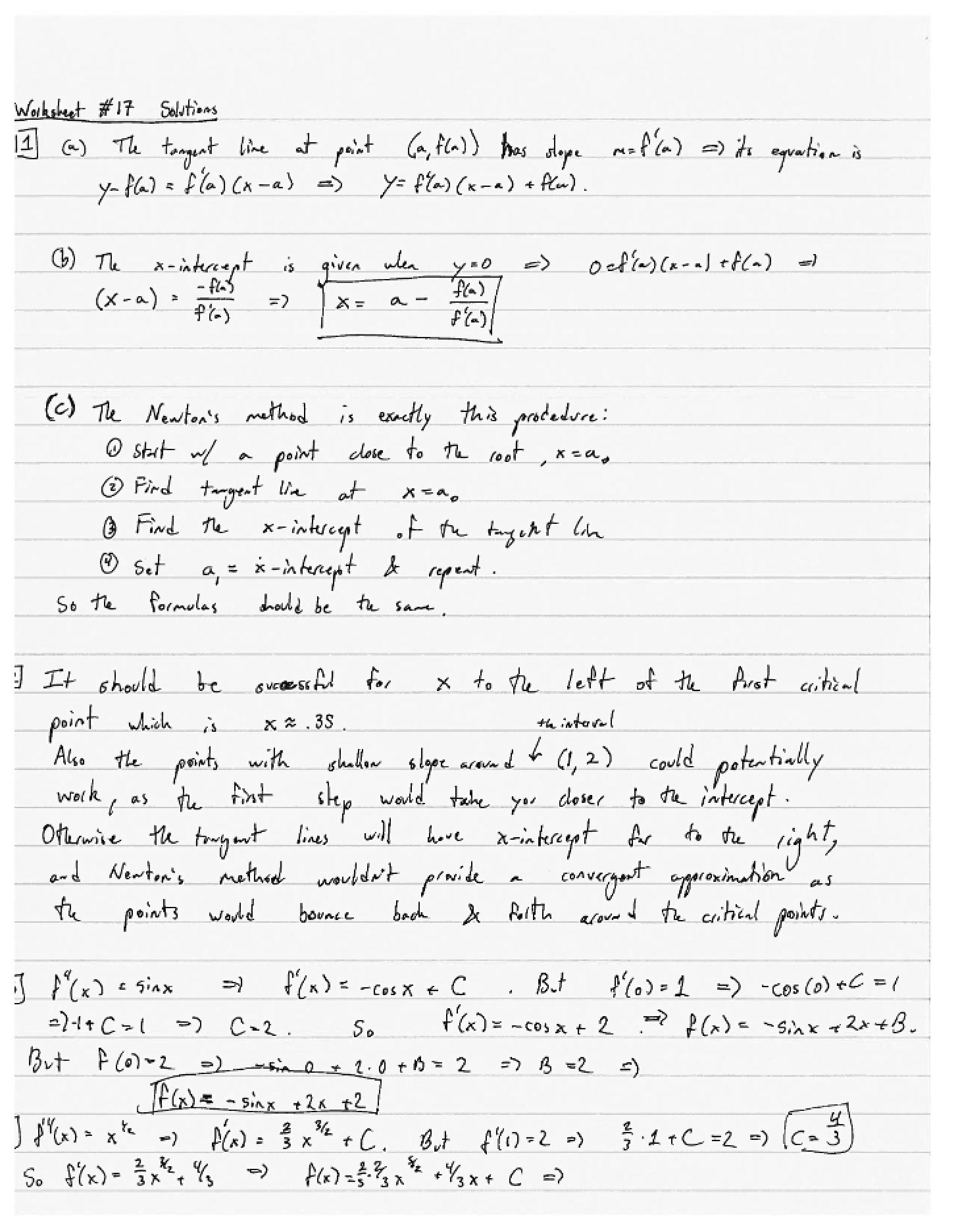 Solution Worksheet 17
