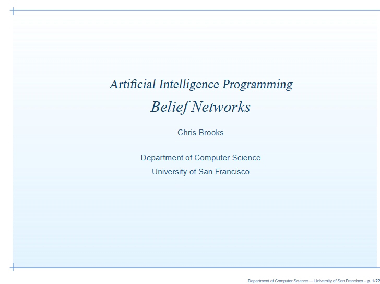 Programming Artificial Intelligence