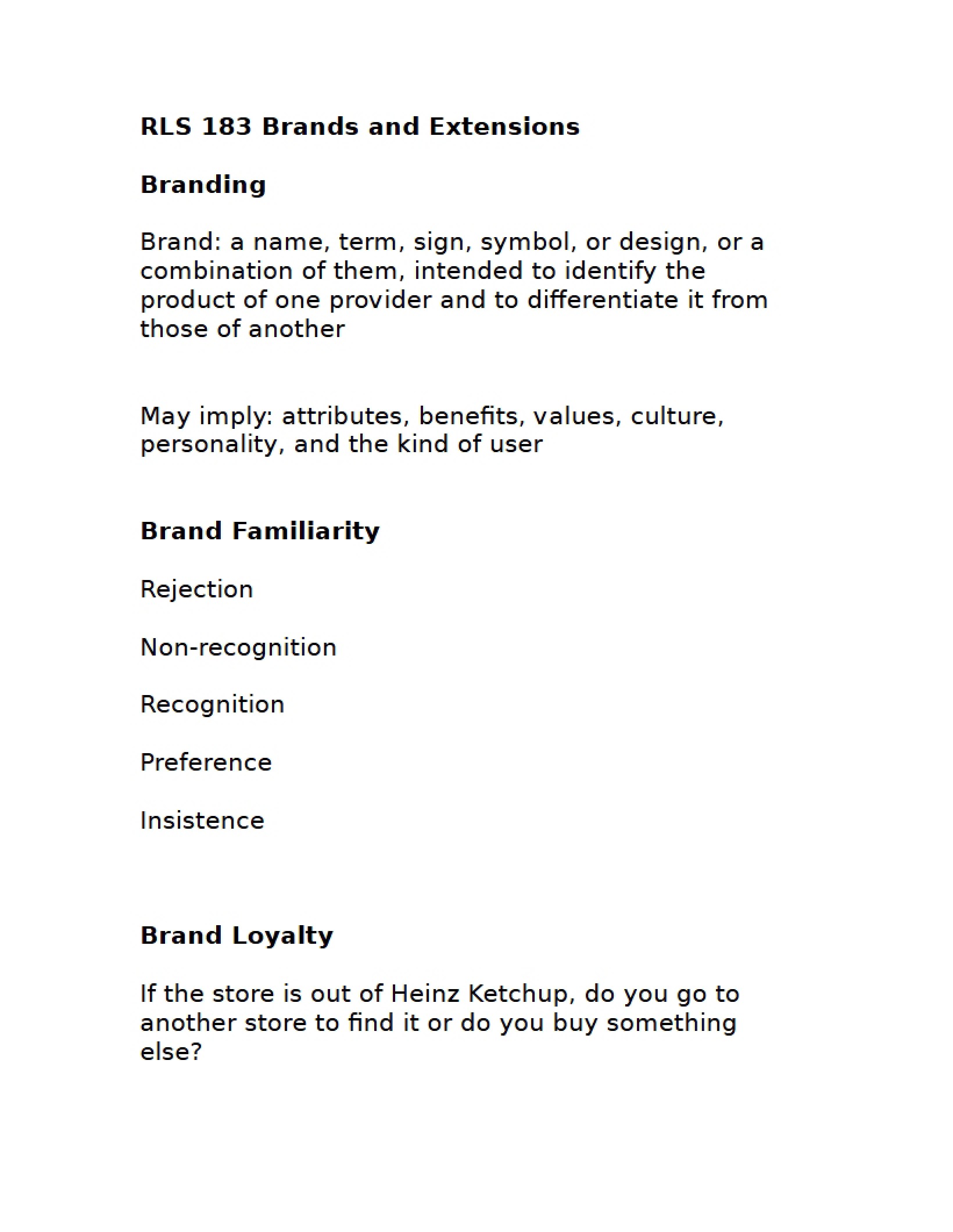Brand Extensions and Branding