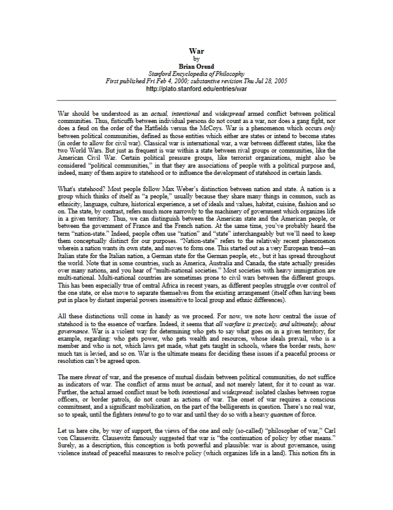 Warfare Overview