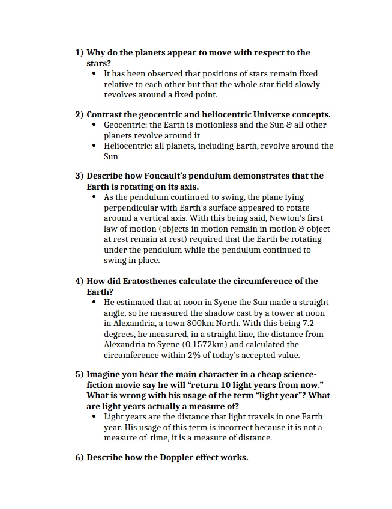 Dynamic Earth Course Study Materials