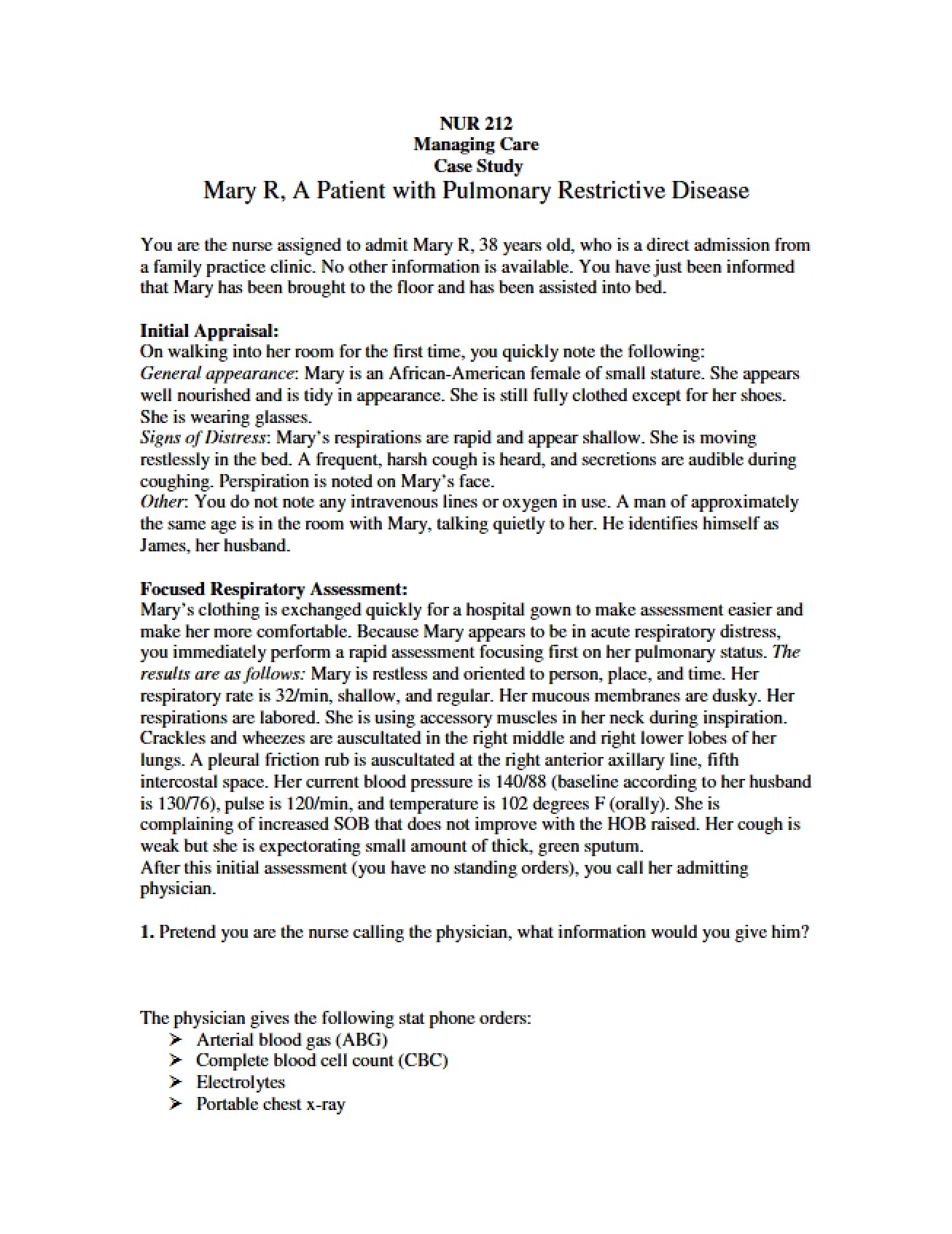 Case Study Care Management