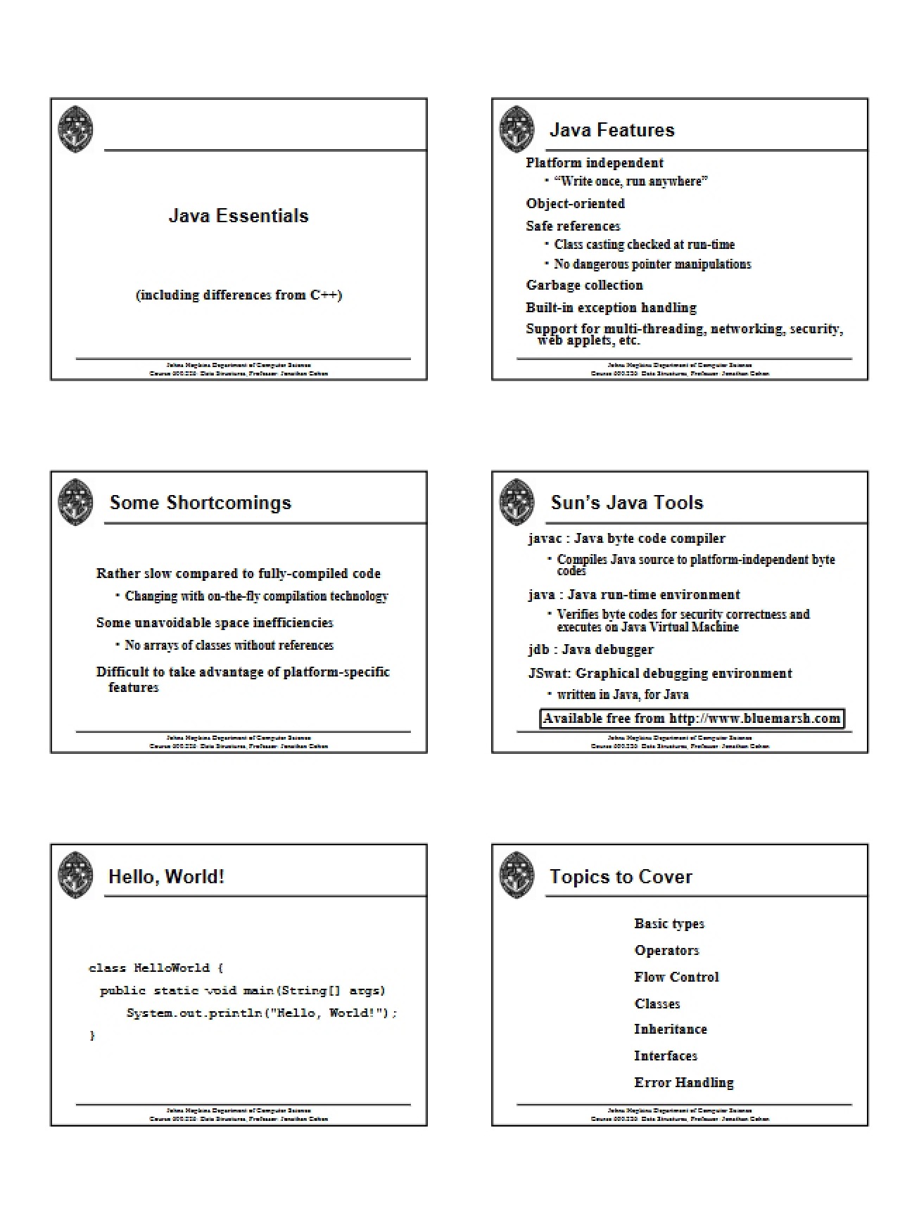 Essentials of Java
