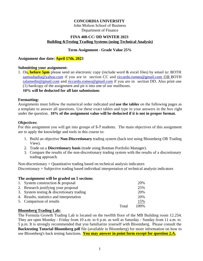 Winter 2023 Assignment