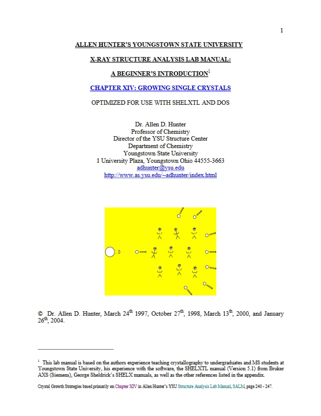 Lab Manual for Analyzing X-Ray Structures