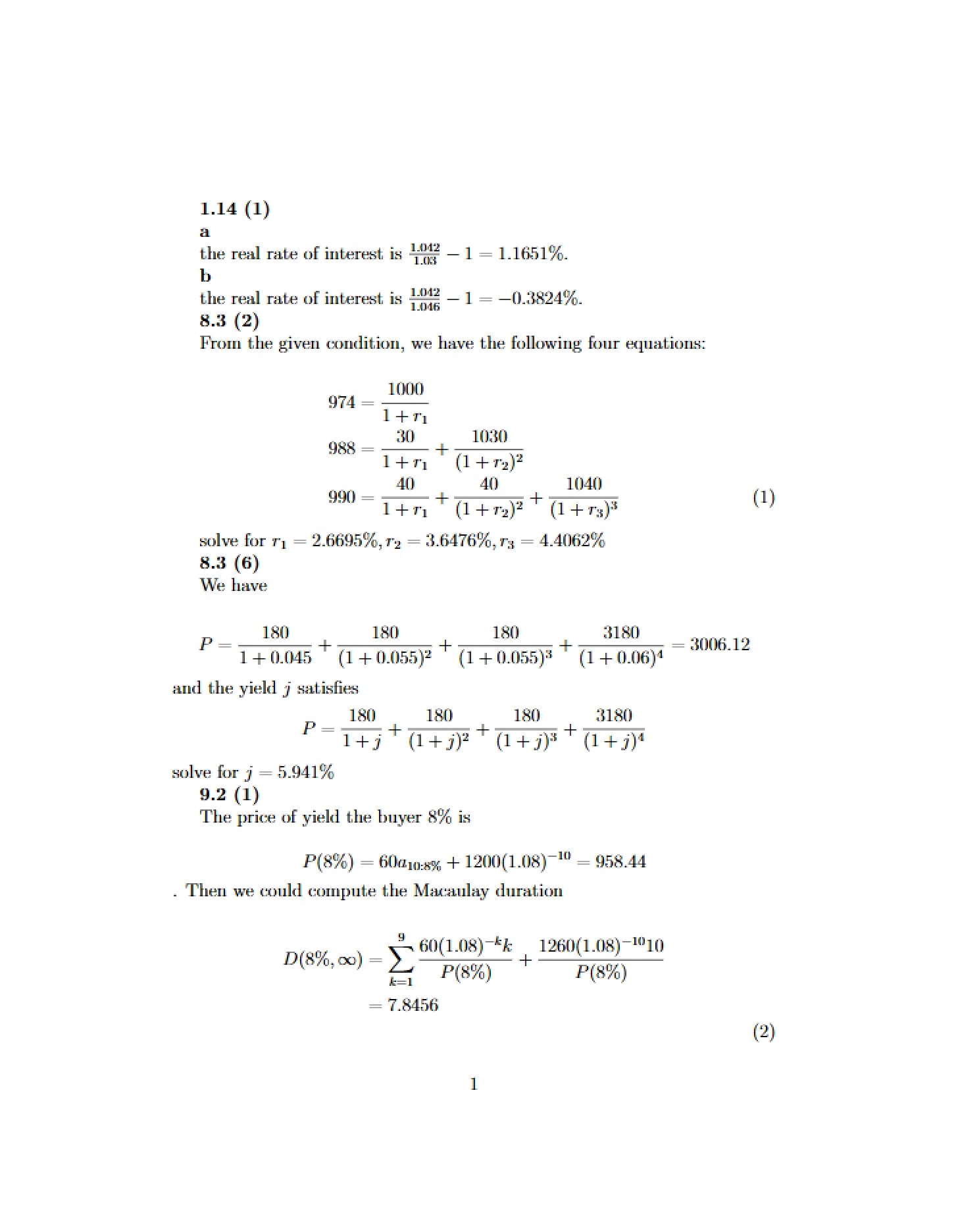 Solution for Homework 10