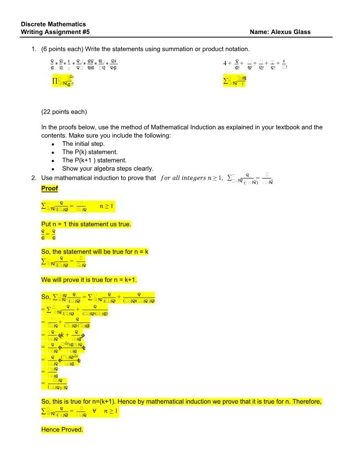 Mathematical Induction - Discrete Mathematics