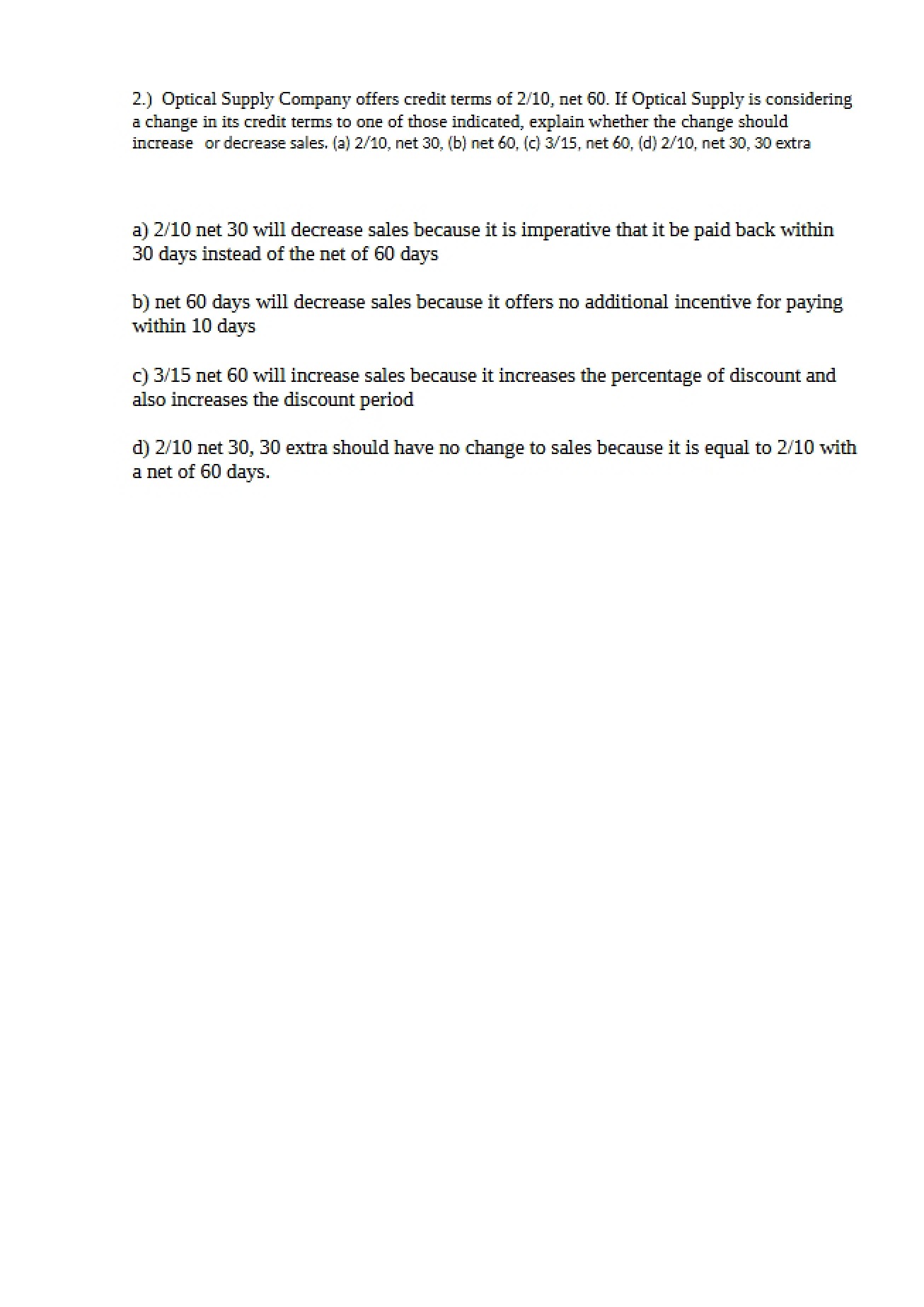 Problem Sets