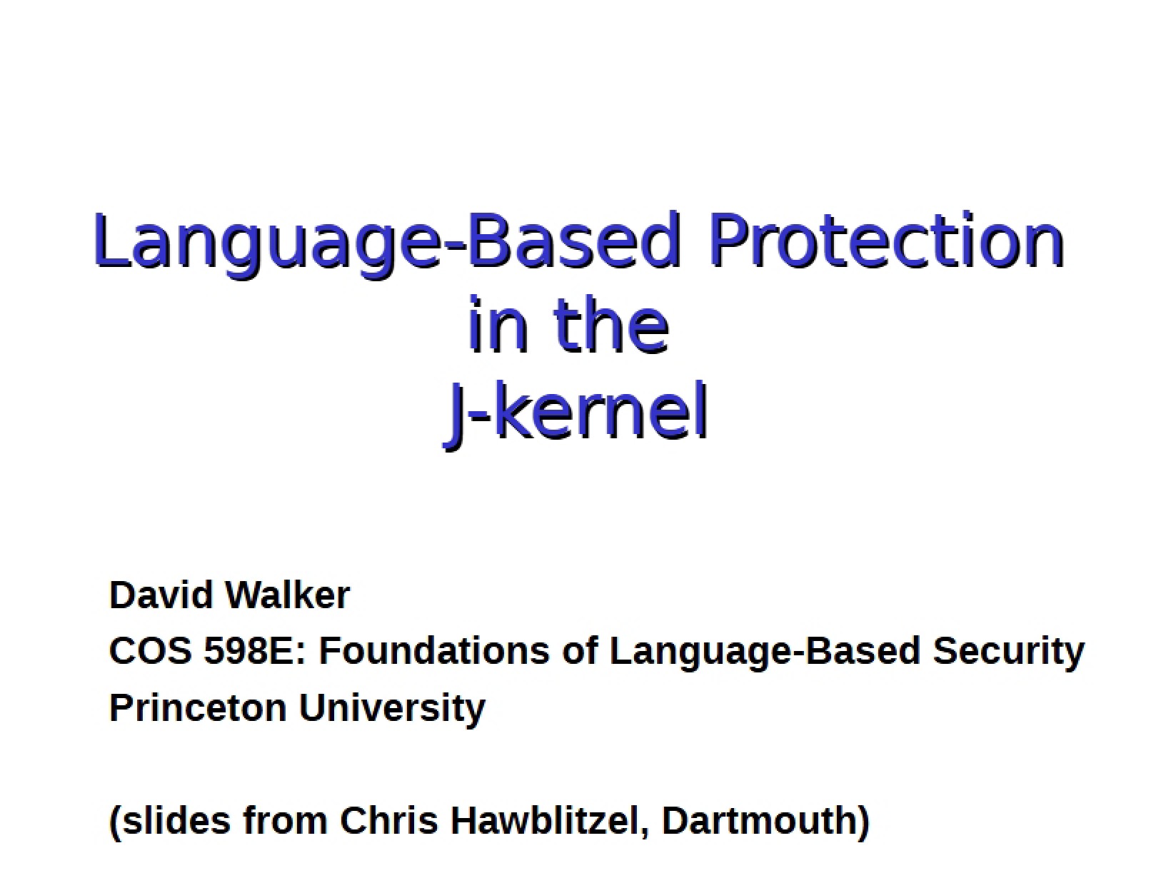 Protection Based on Language