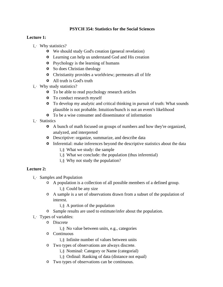 Why Statistics Matter for Psychology Research