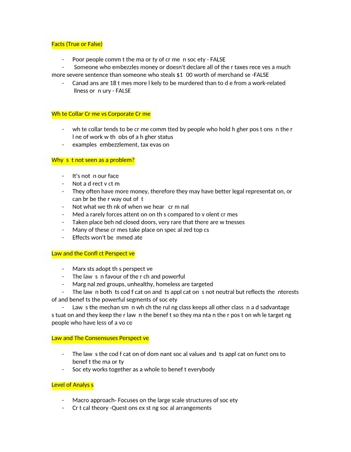 Notes on Marxism and Crime