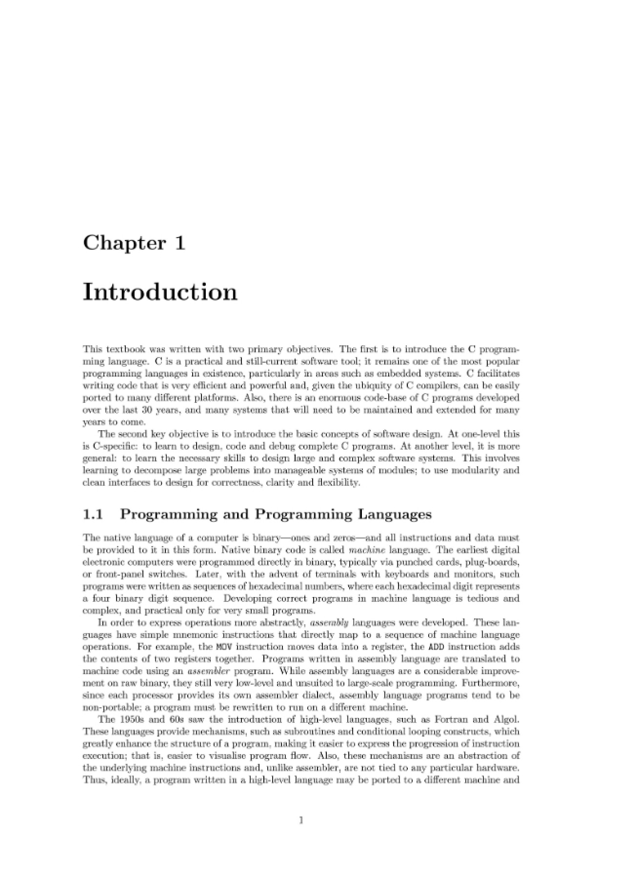 C Language for Programming