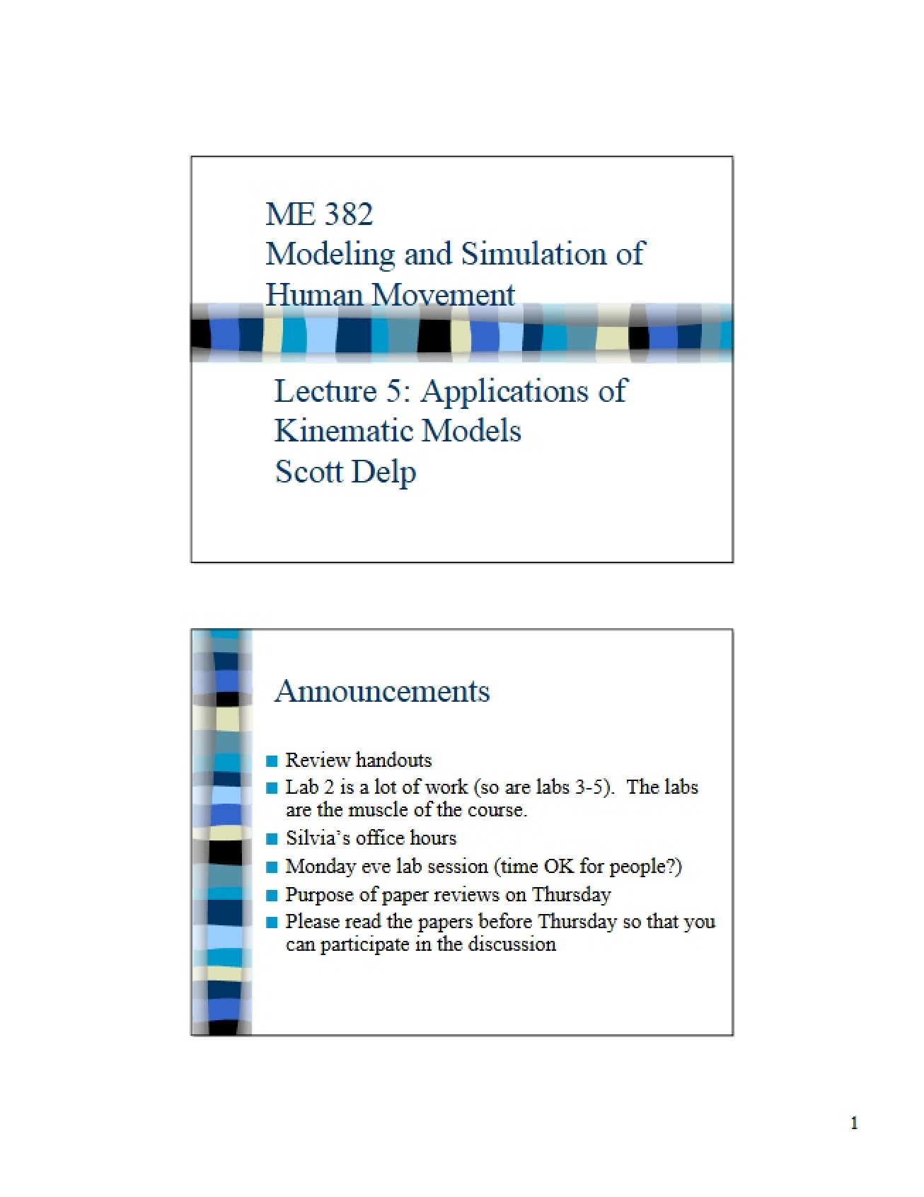 Using Kinematic Models in Biomedical Engineering