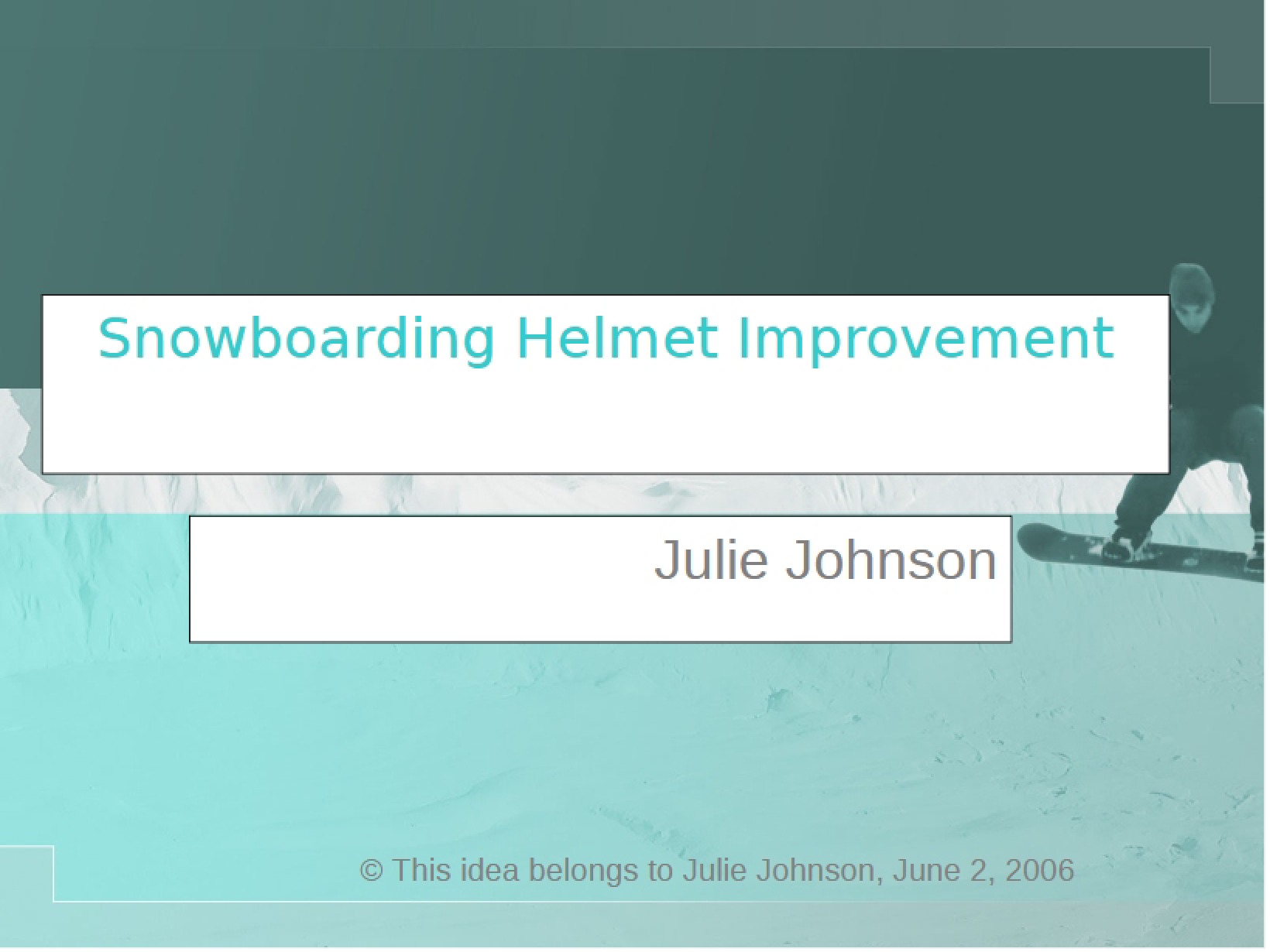 Improvements to Snowboarding Helmets