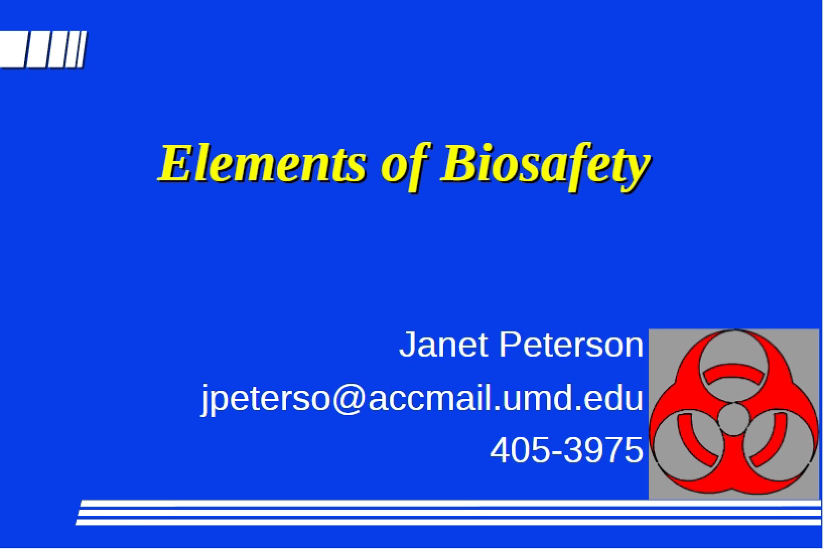 Biosafety Elements