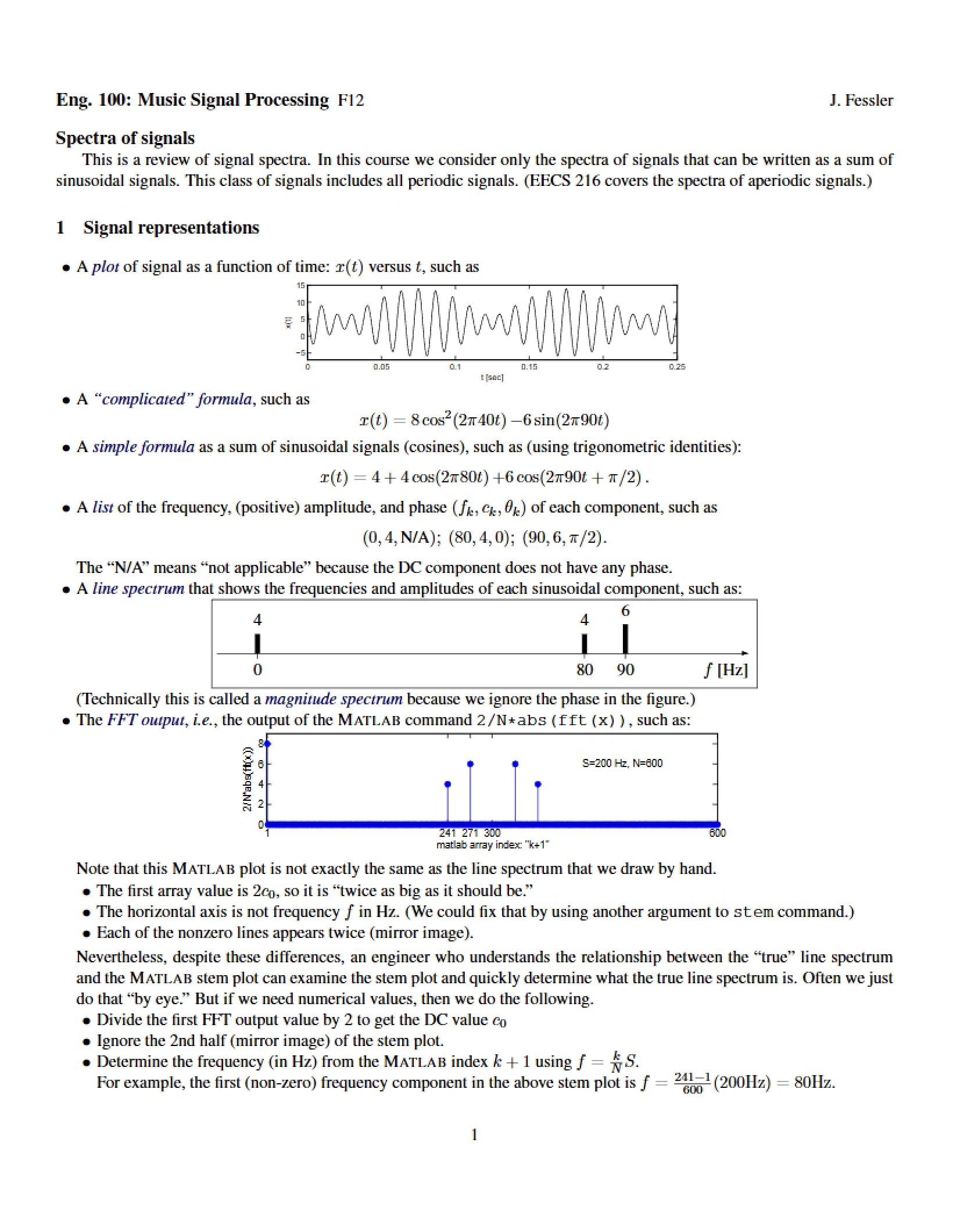 Signal Spectra