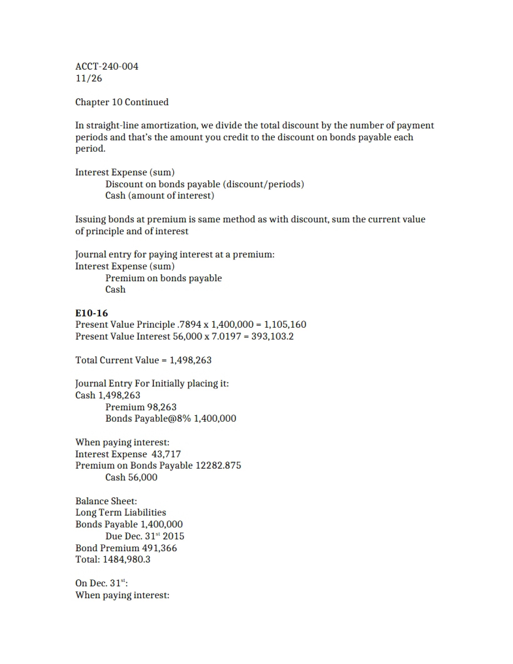 Chapter 10 (Continued)