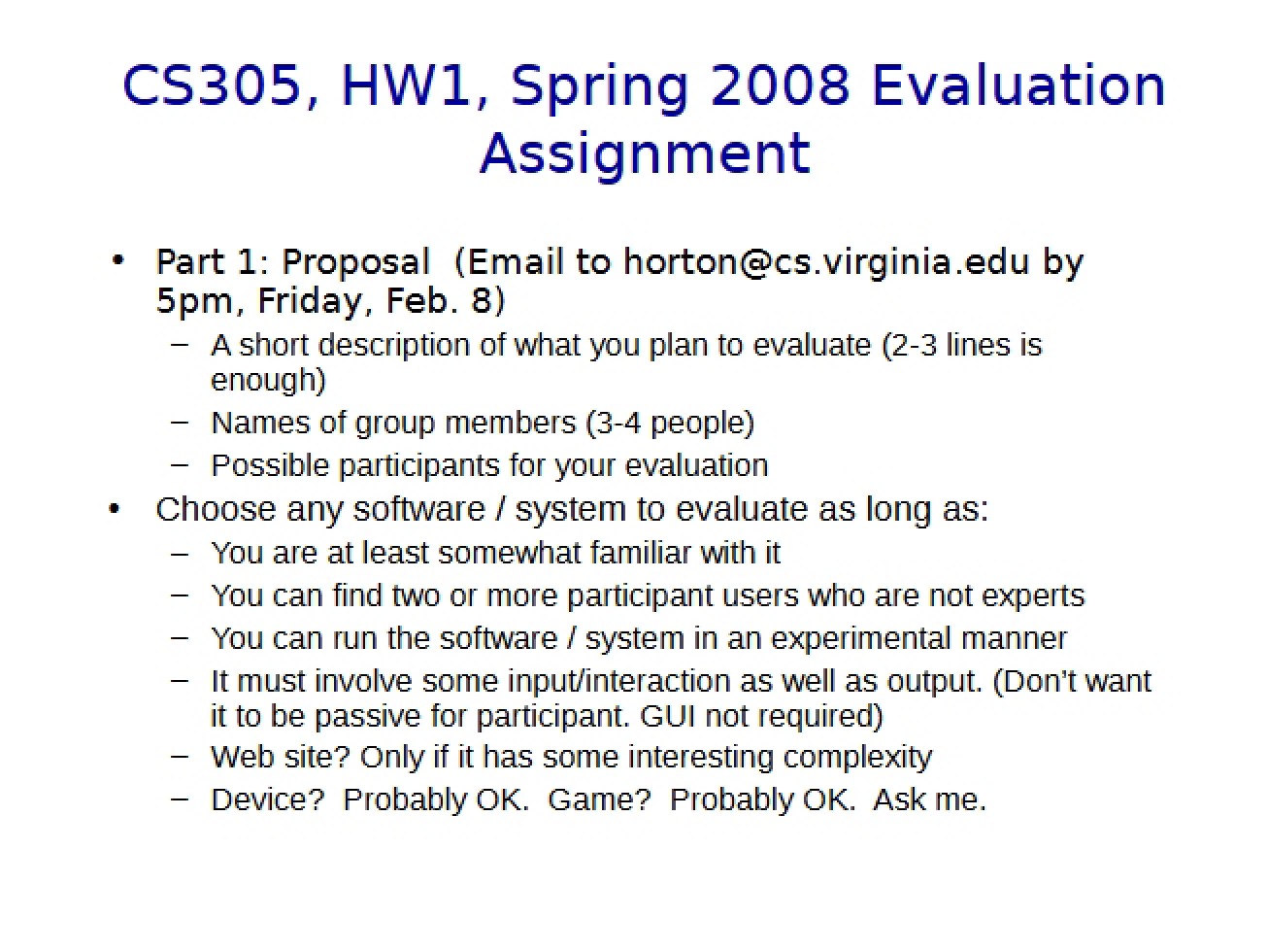 Assignment on Evaluation