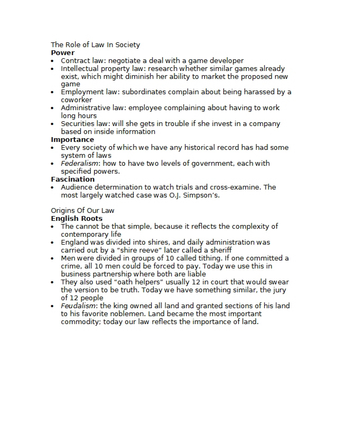 Societal Role of Law