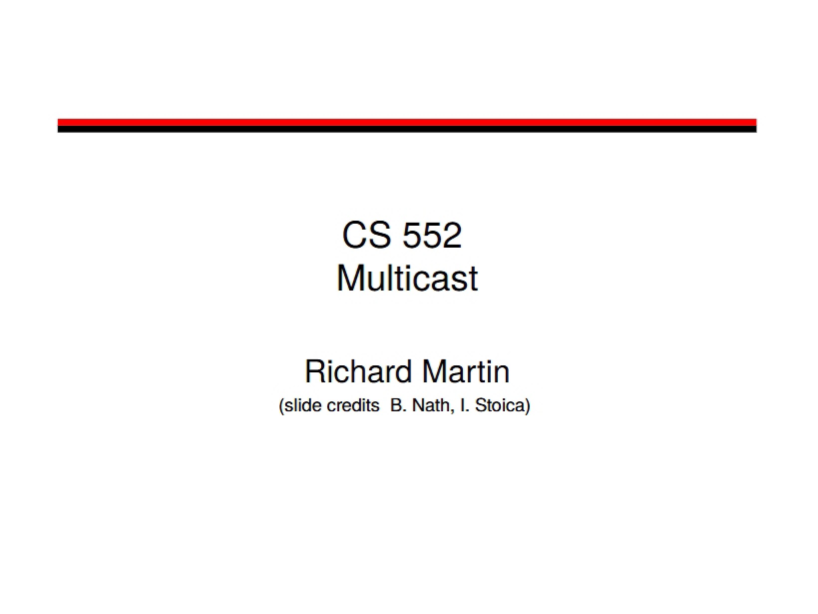 Multicast Networking