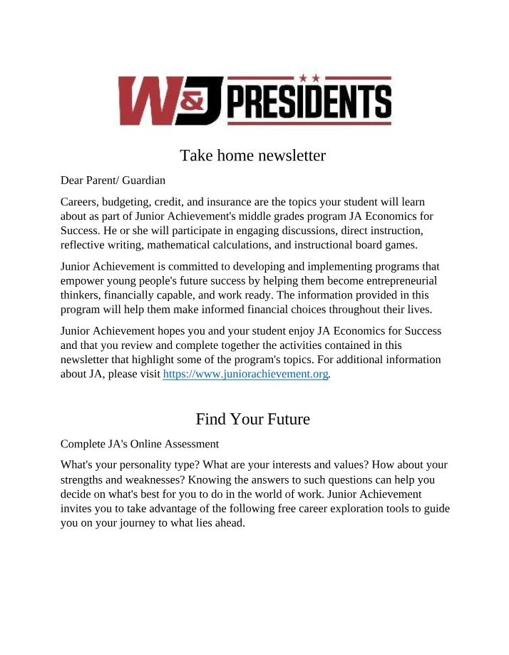 ECN202 Take-Home Newsletter