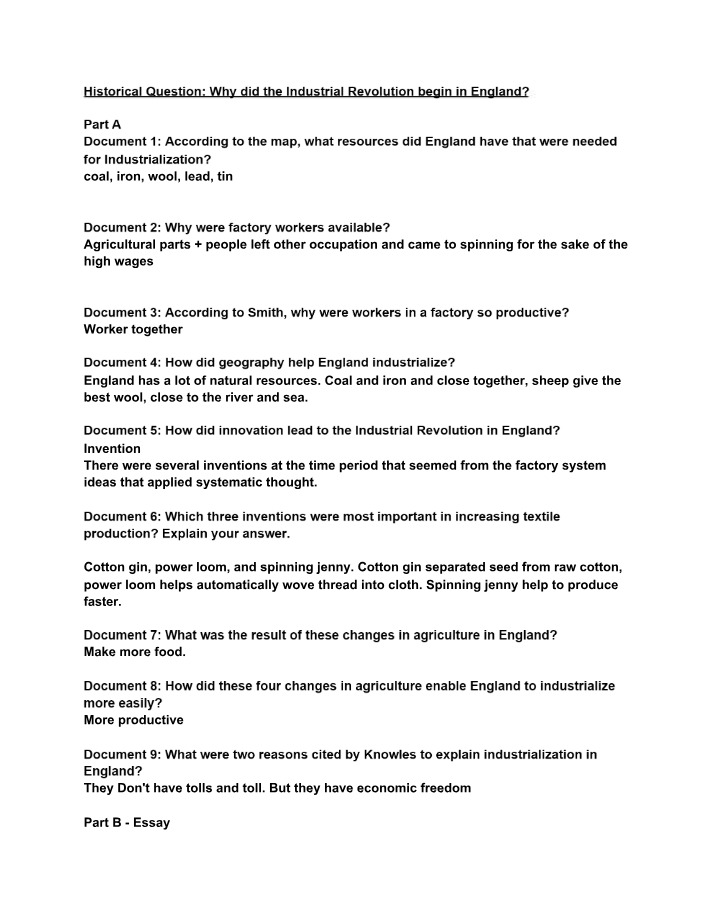 Why Did the Industrial Revolution Begin in England