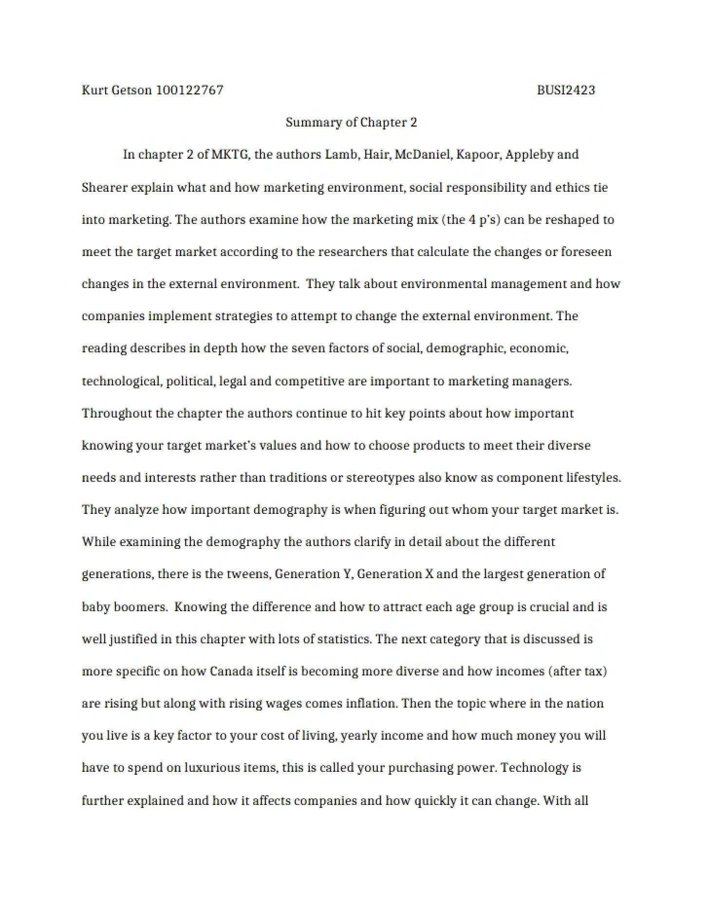 Chapter 2 Recap