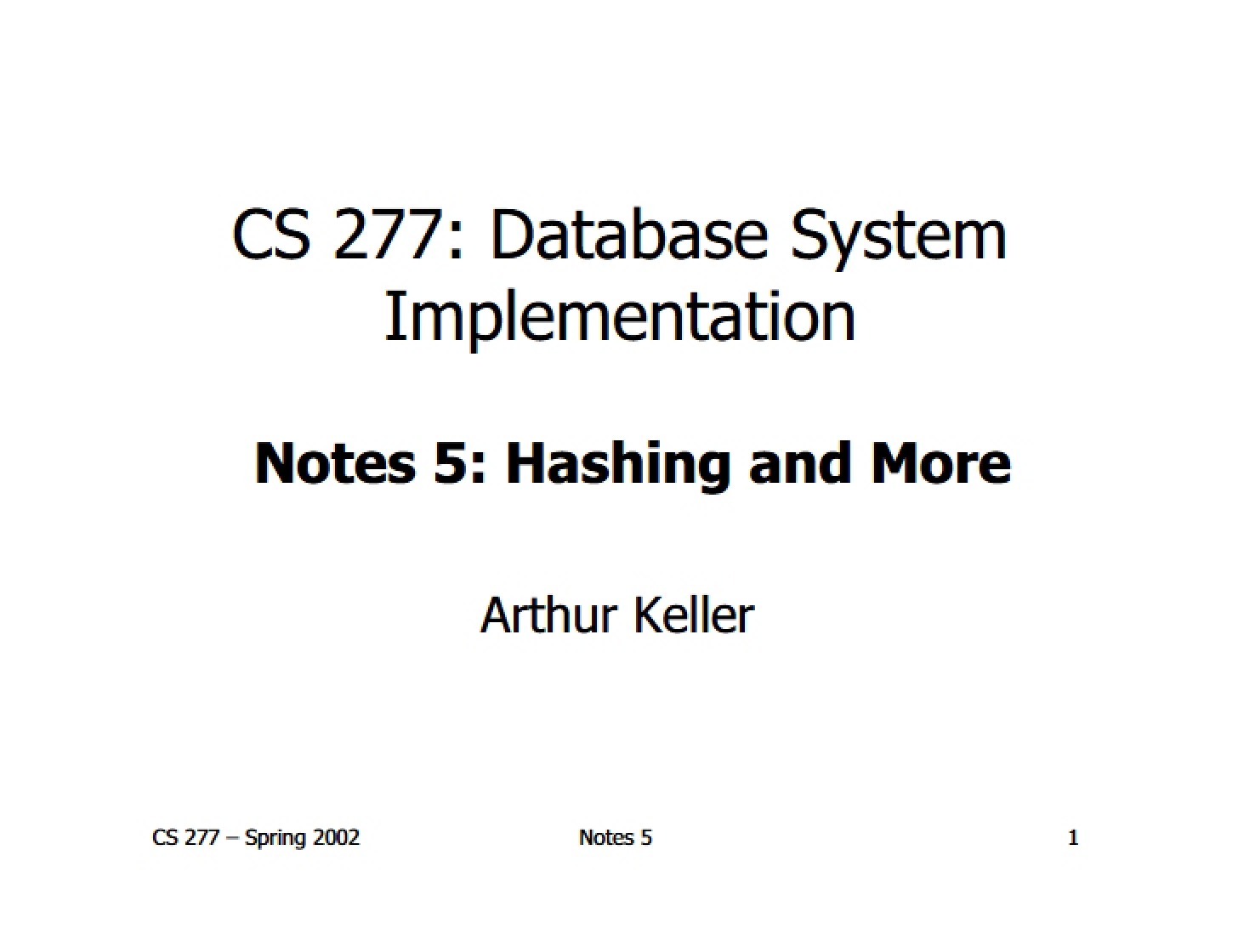 Database Systems Implementation