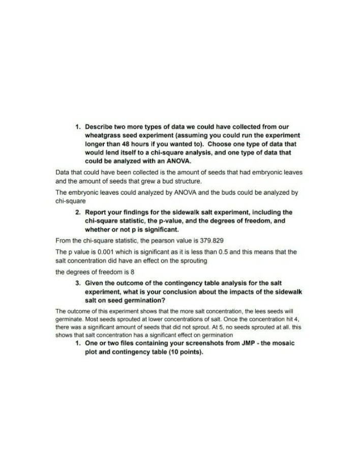 Wheatgrass Seed Experiment - Statistical Types of Data