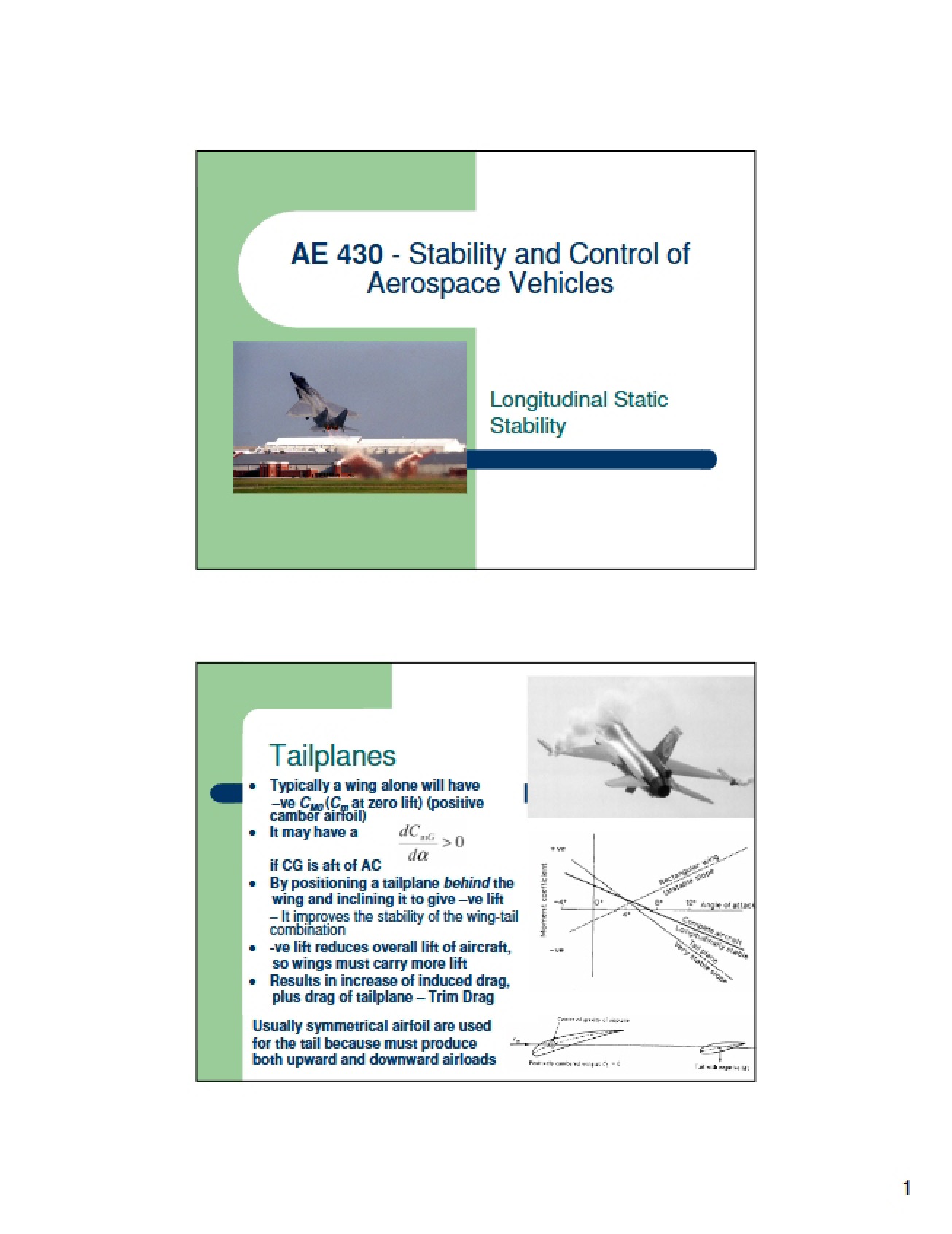 Static Stability (Longitudinal)