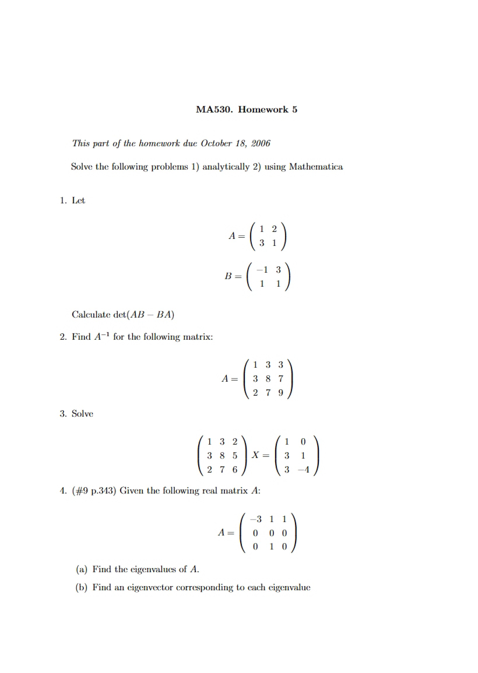 Homework Assignment Seven
