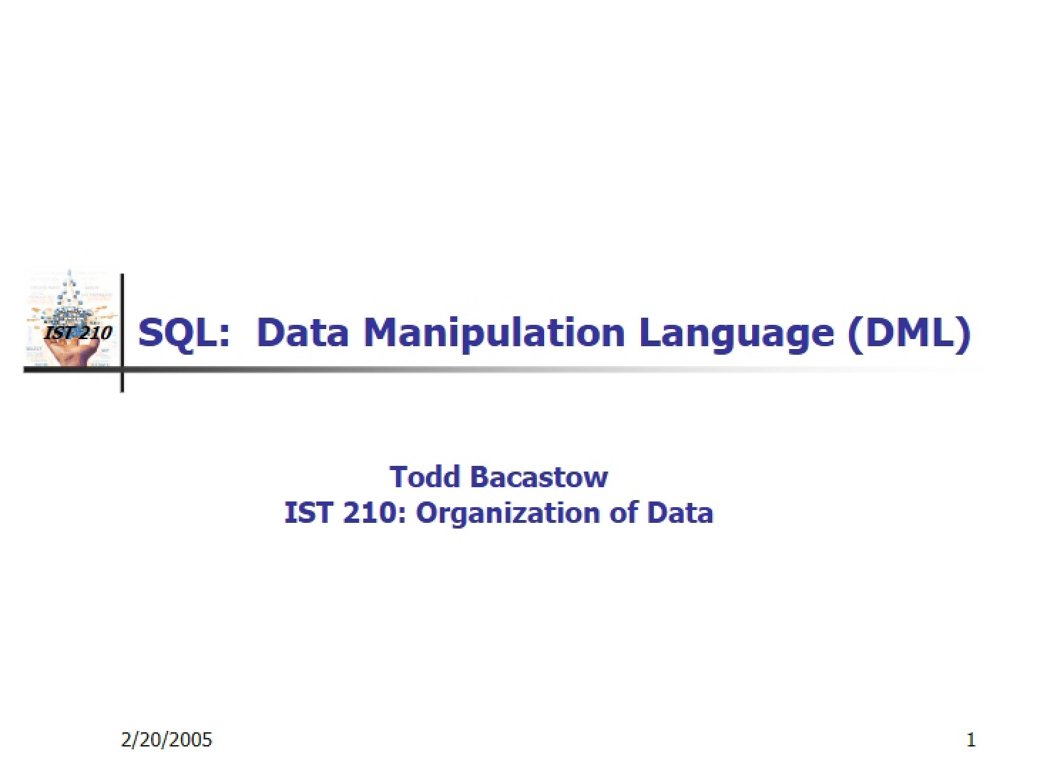 Language for Data Manipulation