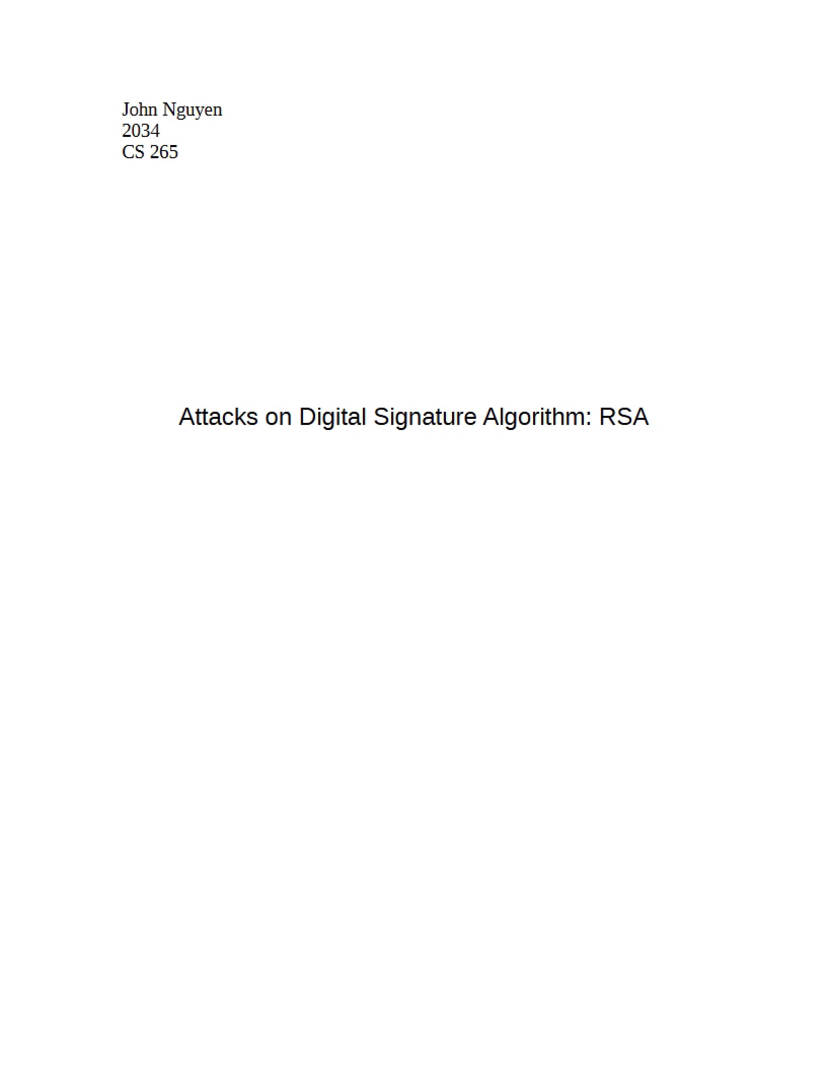 RSA Encryption