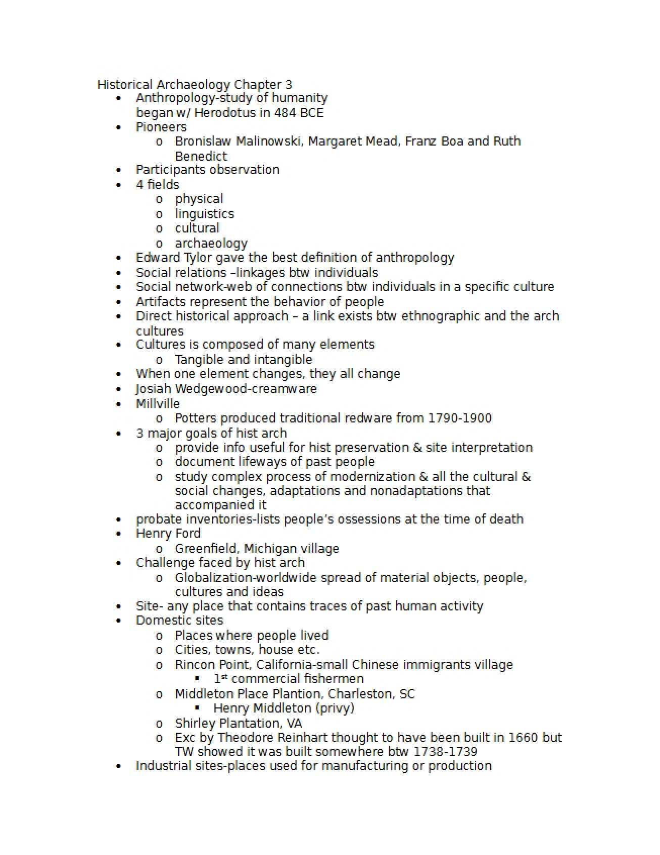 Third Chapter Historical Archaeology