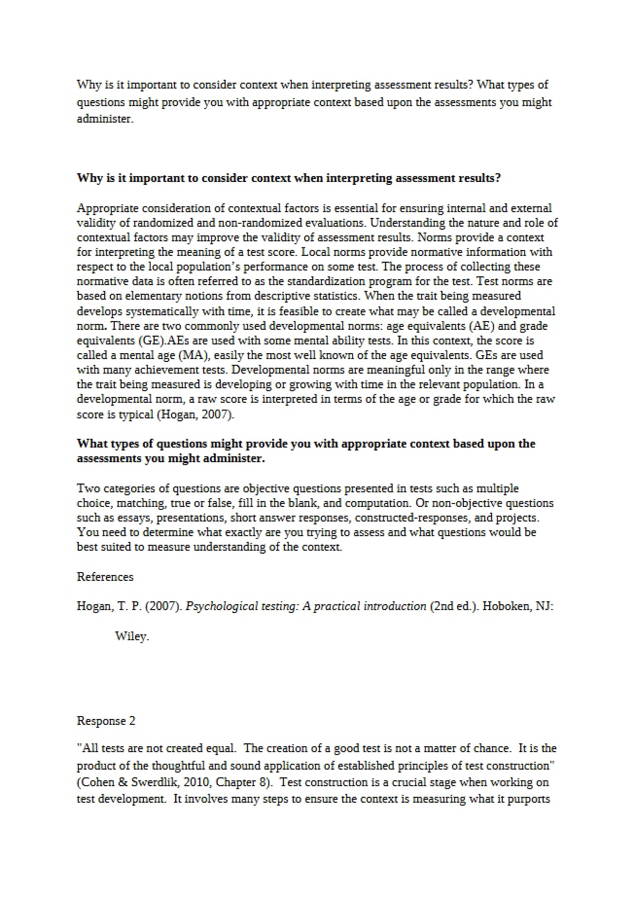 Assessment Coursework