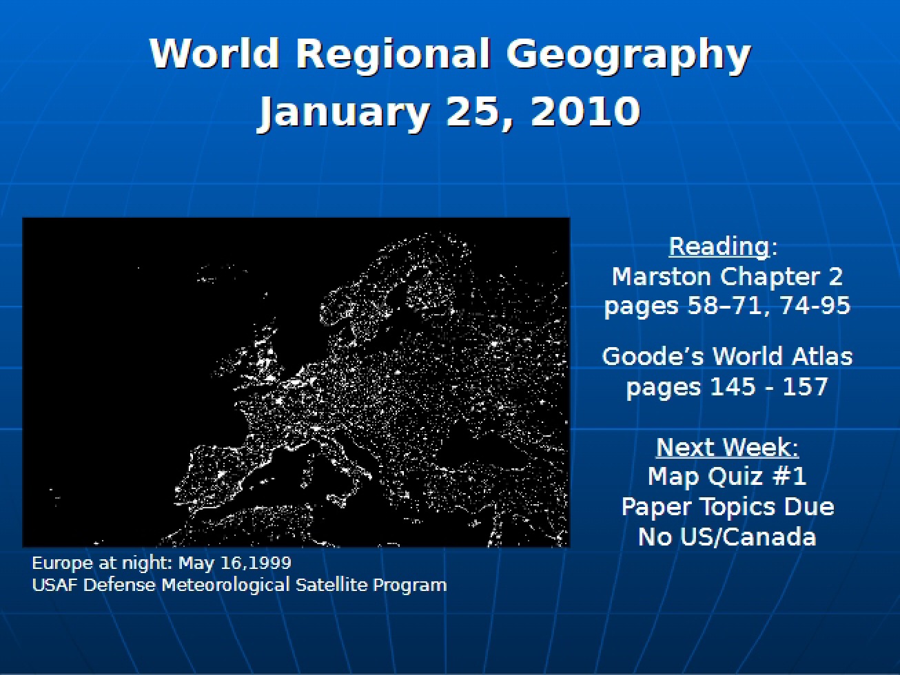 Importance of Geography