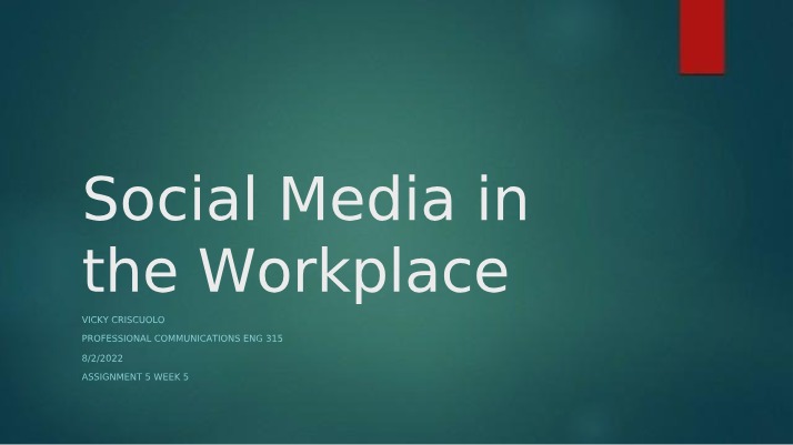 Workplace Benefits of Social Media