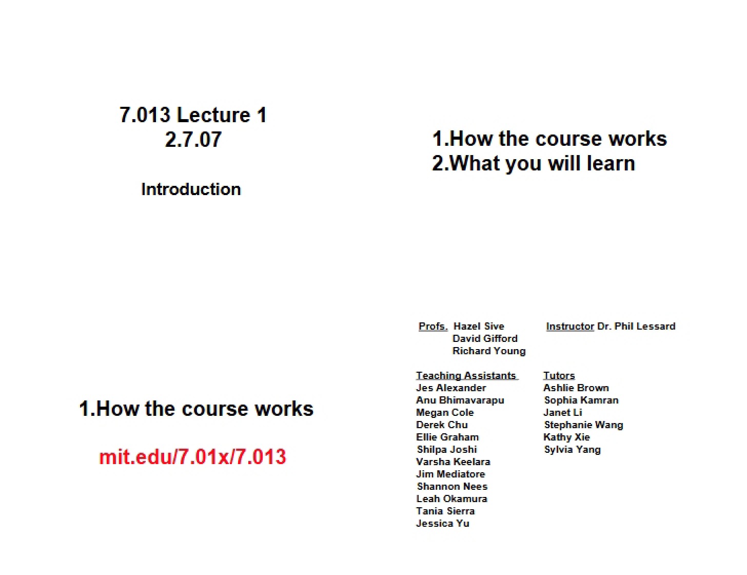 Lecture Record