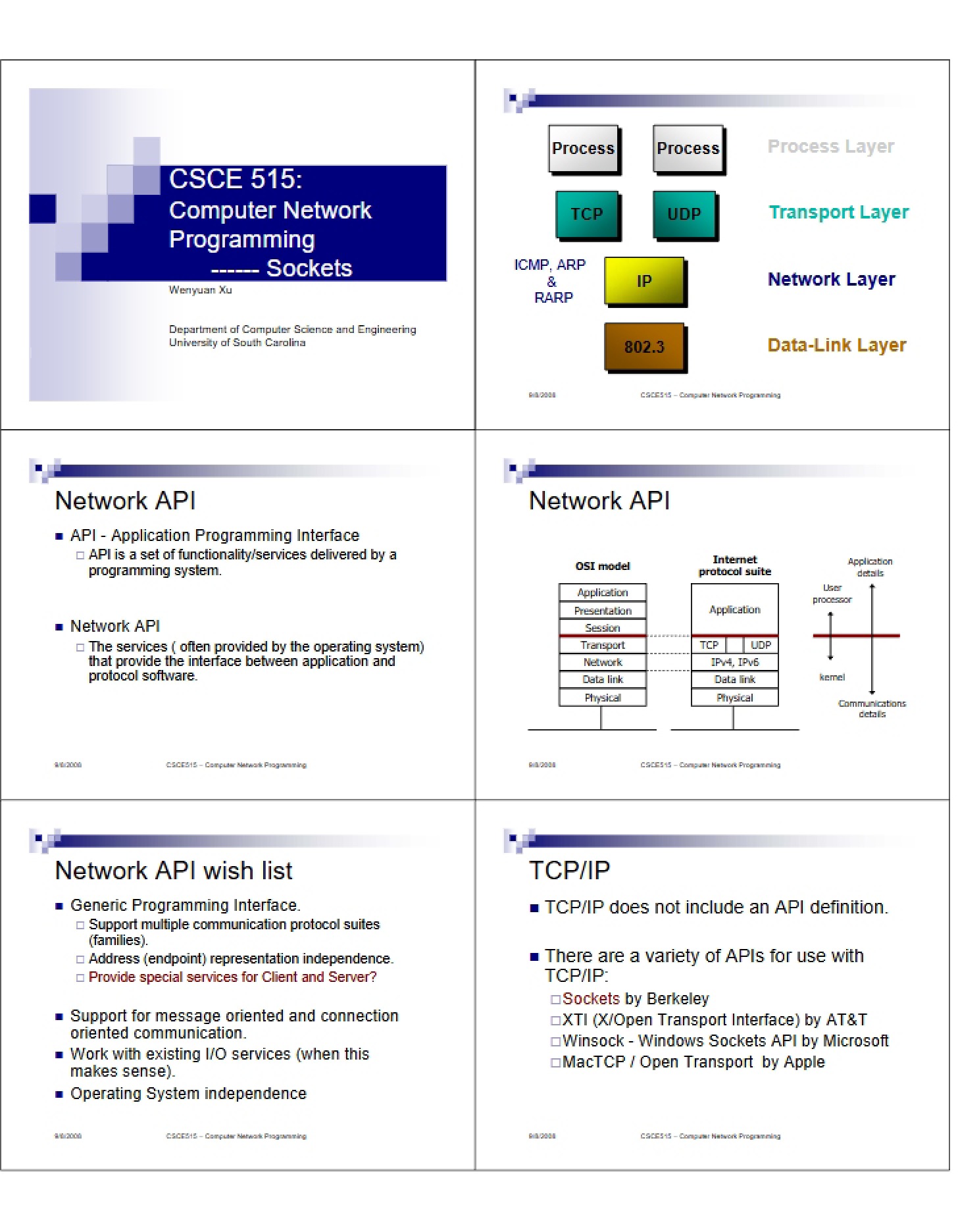 Notes on Sockets