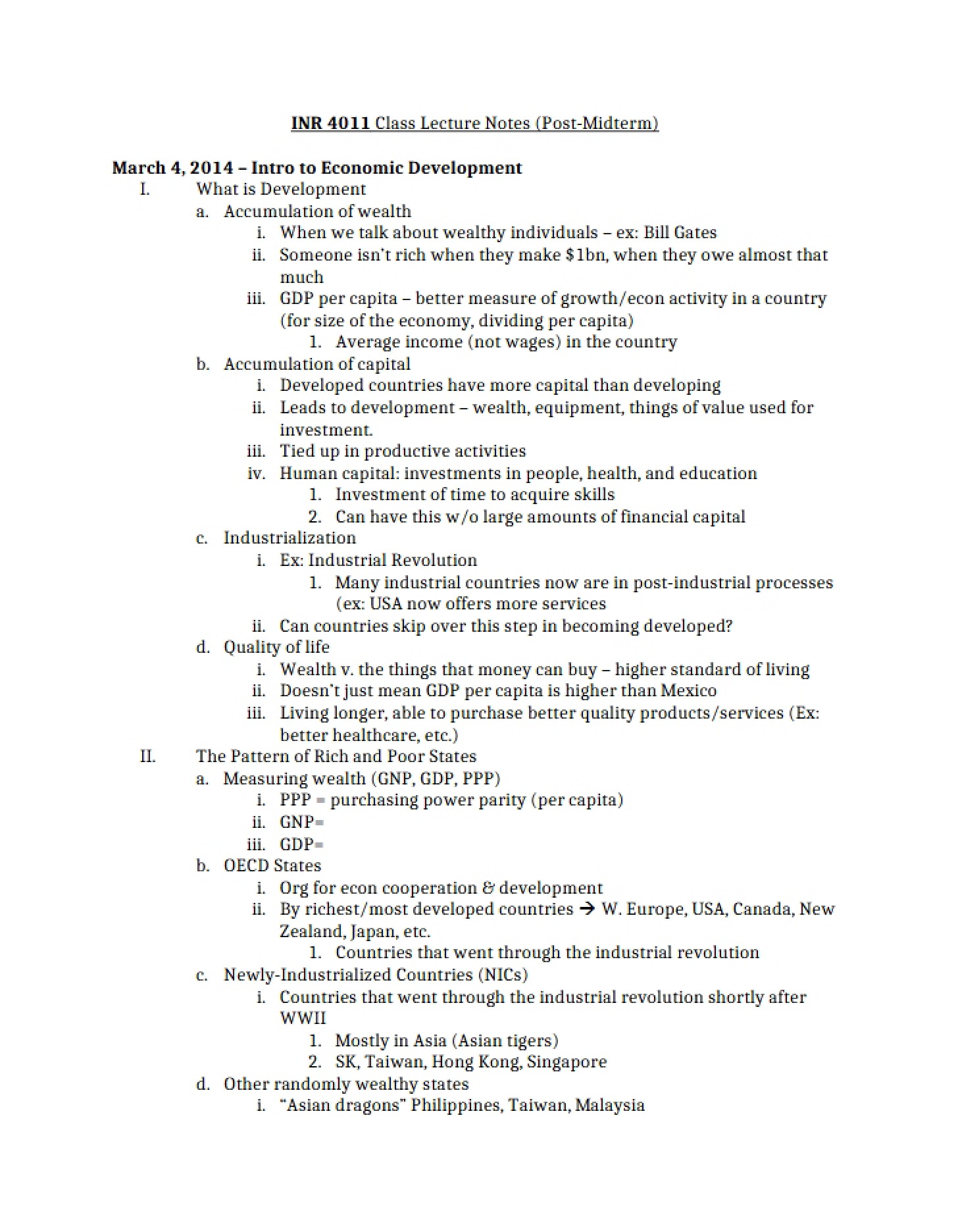 Fundamentals of Developing Economies