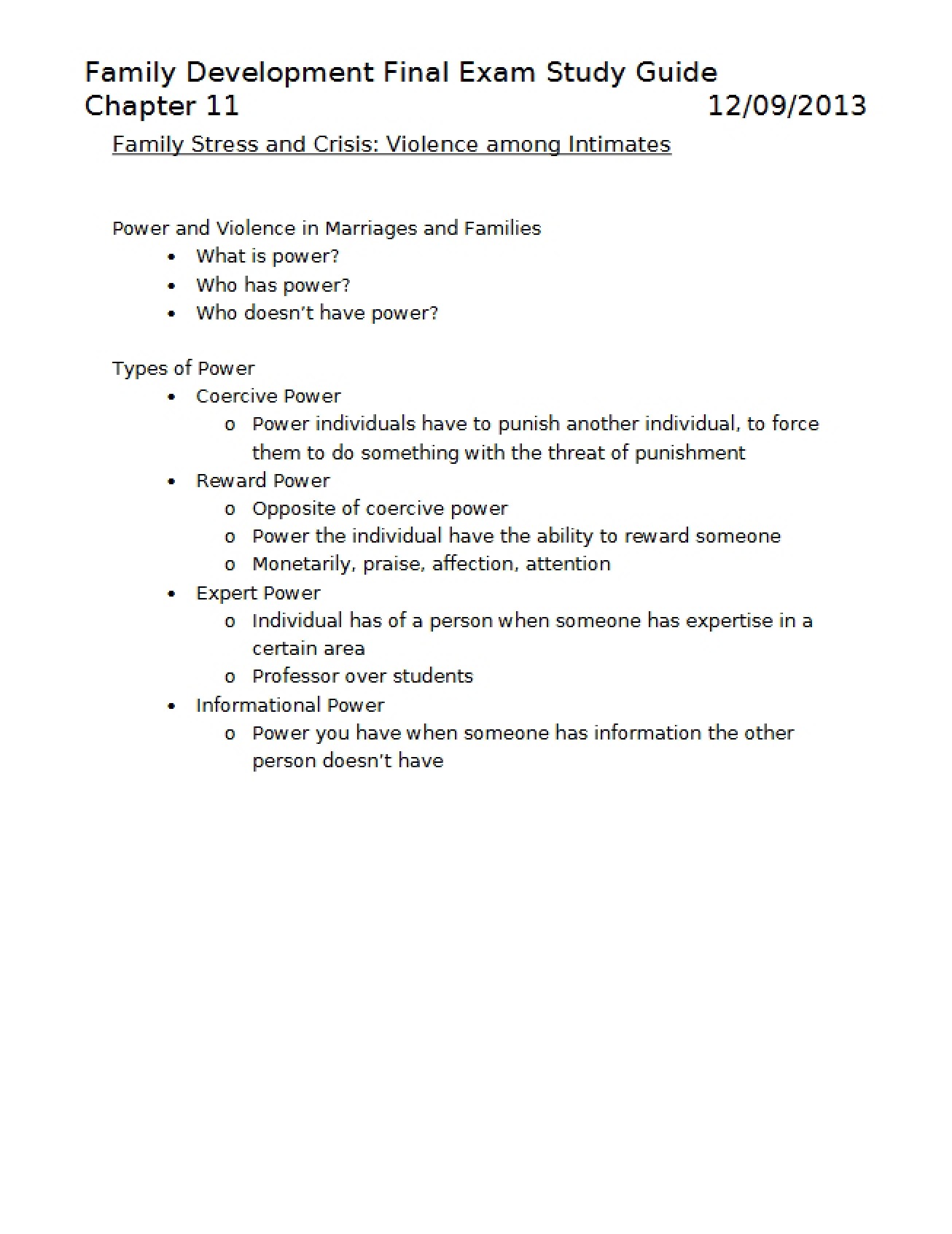 Core Principles of Family Development